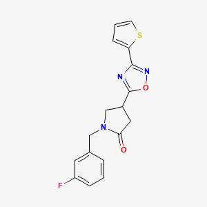 1-(3-Fluorobenzyl)-4-[3-(2-thienyl)-1,2,4-oxadiazol-5-yl]pyrrolidin-2-one