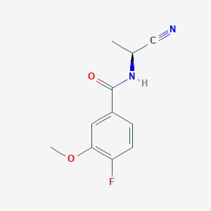 molecular formula C11H11FN2O2 B2495907 N-[(1S)-1-cyanoethyl]-4-fluoro-3-methoxybenzamide CAS No. 2093480-44-3
