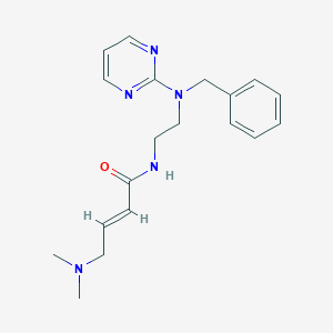 molecular formula C19H25N5O B2495908 (E)-N-[2-[Benzyl(pyrimidin-2-yl)amino]ethyl]-4-(dimethylamino)but-2-enamide CAS No. 2411335-30-1