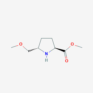 molecular formula C8H15NO3 B2495913 Methyl (2S,5S)-5-(methoxymethyl)pyrrolidine-2-carboxylate CAS No. 2165715-15-9