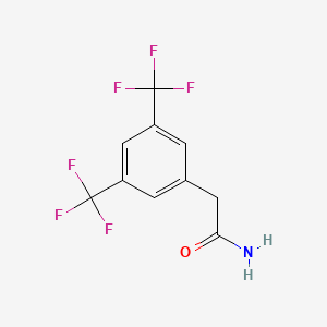 molecular formula C10H7F6NO B2495918 2-[3,5-Bis(trifluoromethyl)phenyl]acetamide CAS No. 184969-54-8