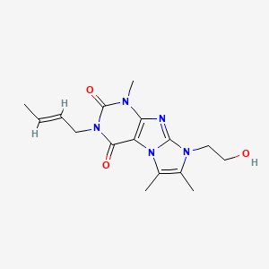 (E)-3-(but-2-en-1-yl)-8-(2-hydroxyethyl)-1,6,7-trimethyl-1H-imidazo[2,1-f]purine-2,4(3H,8H)-dione