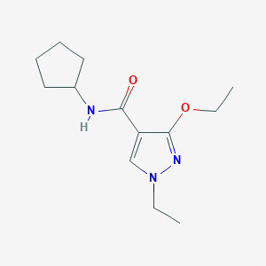 molecular formula C13H21N3O2 B2495928 N-环戊基-3-乙氧基-1-乙基-1H-嘧啶并[4]嘧啶-4-羧酰胺 CAS No. 1014067-71-0