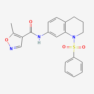 5-methyl-N-(1-(phenylsulfonyl)-1,2,3,4-tetrahydroquinolin-7-yl)isoxazole-4-carboxamide