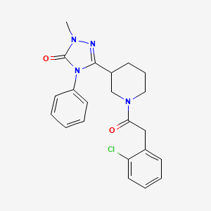 molecular formula C22H23ClN4O2 B2495937 3-(1-(2-(2-氯苯基)乙酰)哌啶-3-基)-1-甲基-4-苯基-1H-1,2,4-三唑-5(4H)-酮 CAS No. 1396861-48-5