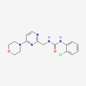 molecular formula C16H18ClN5O2 B2495938 1-(2-Chlorophenyl)-3-((4-morpholinopyrimidin-2-yl)methyl)urea CAS No. 1795085-40-3