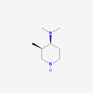 molecular formula C8H18N2 B2495941 (3R,4S)-N,N,3-Trimethylpiperidin-4-amine CAS No. 1807941-90-7