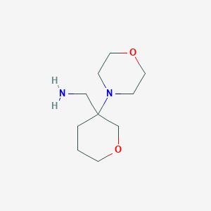 molecular formula C10H20N2O2 B2495944 [3-(Morpholin-4-yl)oxan-3-yl]methanamine CAS No. 1342150-86-0
