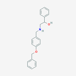 molecular formula C22H23NO2 B249595 2-{[4-(Benzyloxy)benzyl]amino}-1-phenylethanol 