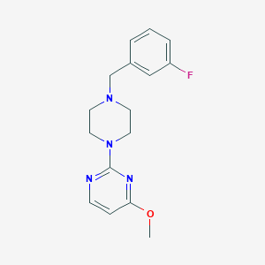 molecular formula C16H19FN4O B2495954 2-{4-[(3-Fluorophenyl)methyl]piperazin-1-yl}-4-methoxypyrimidine CAS No. 2415455-81-9