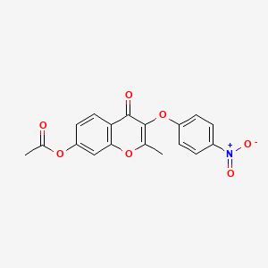 2-methyl-3-(4-nitrophenoxy)-4-oxo-4H-chromen-7-yl acetate