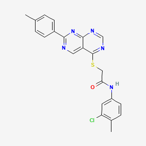 molecular formula C22H18ClN5OS B2495962 N-(3-ethylphenyl)-2-[2-oxo-7-(pyrrolidin-1-ylsulfonyl)-2,3,4,5-tetrahydro-1H-1-benzazepin-1-yl]acetamide CAS No. 1189723-50-9
