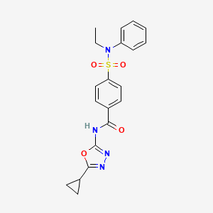 molecular formula C20H20N4O4S B2495966 N-(5-cyclopropyl-1,3,4-oxadiazol-2-yl)-4-[ethyl(phenyl)sulfamoyl]benzamide CAS No. 850936-07-1