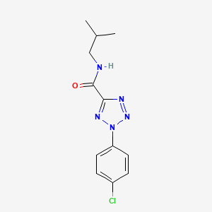 molecular formula C12H14ClN5O B2495970 2-(4-chlorophenyl)-N-isobutyl-2H-tetrazole-5-carboxamide CAS No. 1396781-64-8