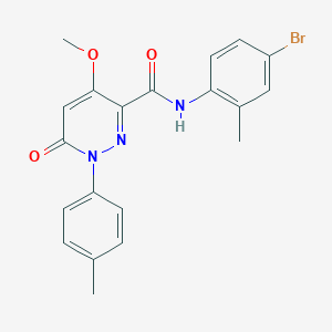 molecular formula C20H18BrN3O3 B2495979 N-(4-bromo-2-methylphenyl)-4-methoxy-6-oxo-1-(p-tolyl)-1,6-dihydropyridazine-3-carboxamide CAS No. 1005296-94-5