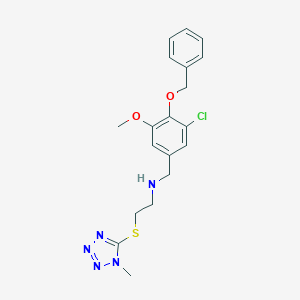 molecular formula C19H22ClN5O2S B249598 N-[4-(benzyloxy)-3-chloro-5-methoxybenzyl]-2-[(1-methyl-1H-tetrazol-5-yl)thio]ethanamine 