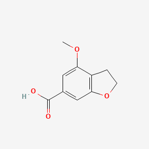 molecular formula C10H10O4 B2495996 4-Methoxy-2,3-dihydrobenzofuran-6-carboxylic Acid CAS No. 1785202-35-8