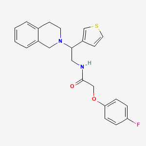 molecular formula C23H23FN2O2S B2496004 N-(2-(3,4-dihydroisoquinolin-2(1H)-yl)-2-(thiophen-3-yl)ethyl)-2-(4-fluorophenoxy)acetamide CAS No. 954662-83-0