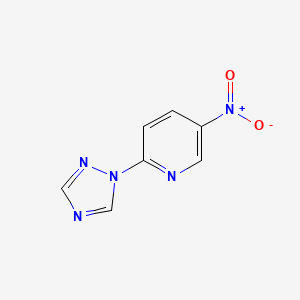 molecular formula C7H5N5O2 B2496005 5-nitro-2-(1H-1,2,4-triazol-1-yl)pyridine CAS No. 157842-35-8