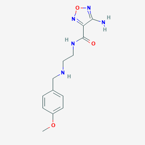 molecular formula C13H17N5O3 B249601 4-amino-N-{2-[(4-methoxybenzyl)amino]ethyl}-1,2,5-oxadiazole-3-carboxamide 