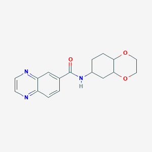 molecular formula C17H19N3O3 B2496011 N-(octahydrobenzo[b][1,4]dioxin-6-yl)quinoxaline-6-carboxamide CAS No. 1902931-97-8