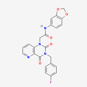N-(benzo[d][1,3]dioxol-5-yl)-2-(3-(4-fluorobenzyl)-2,4-dioxo-3,4-dihydropyrido[3,2-d]pyrimidin-1(2H)-yl)acetamide