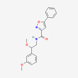 molecular formula C20H20N2O4 B2496014 N-(2-methoxy-2-(3-methoxyphenyl)ethyl)-5-phenylisoxazole-3-carboxamide CAS No. 1797879-69-6