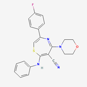 7-Anilino-3-(4-fluorophenyl)-5-morpholino-1,4-thiazepine-6-carbonitrile