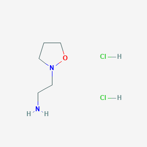 molecular formula C5H14Cl2N2O B2496019 2-(1,2-Oxazolidin-2-yl)ethanamine;dihydrochloride CAS No. 2460749-81-7
