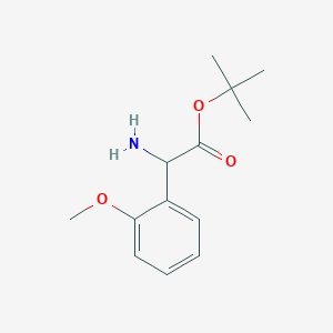 molecular formula C13H19NO3 B2496024 Tert-butyl 2-amino-2-(2-methoxyphenyl)acetate CAS No. 2248267-45-8