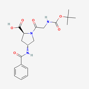 L-Proline, N-[(1,1-dimethylethoxy)carbonyl]glycyl-4-(benzoylamino)-, (4R)-