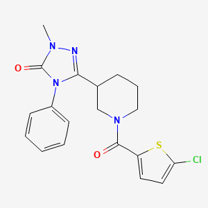 molecular formula C19H19ClN4O2S B2496034 3-(1-(5-氯噻吩-2-羰基)哌啶-3-基)-1-甲基-4-苯基-1H-1,2,4-三唑-5(4H)-酮 CAS No. 1396765-93-7