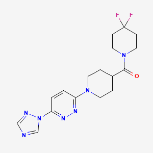 (1-(6-(1H-1,2,4-triazol-1-yl)pyridazin-3-yl)piperidin-4-yl)(4,4-difluoropiperidin-1-yl)methanone