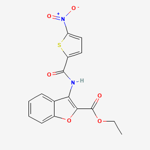 Ethyl 3-(5-nitrothiophene-2-carboxamido)benzofuran-2-carboxylate