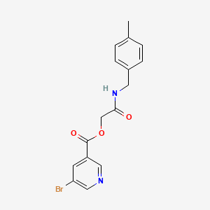 {[(4-Methylphenyl)methyl]carbamoyl}methyl 5-bromopyridine-3-carboxylate