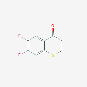 molecular formula C9H6F2OS B2496051 6,7-difluoro-3,4-dihydro-2H-1-benzothiopyran-4-one CAS No. 1097802-78-2