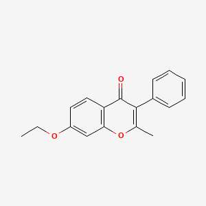molecular formula C18H16O3 B2496054 7-Ethoxy-2-methyl-3-phenylchromen-4-one CAS No. 315233-58-0