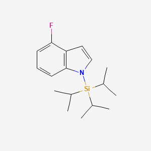 molecular formula C17H26FNSi B2496058 4-fluoro-1-[tris(propan-2-yl)silyl]-1H-indole CAS No. 908600-85-1