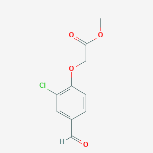 molecular formula C10H9ClO4 B2496059 甲基(2-氯-4-甲酰基苯氧基)乙酸酯 CAS No. 1306968-62-6