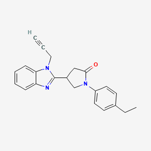 molecular formula C22H21N3O B2496060 1-(4-ethylphenyl)-4-(1-(prop-2-yn-1-yl)-1H-benzo[d]imidazol-2-yl)pyrrolidin-2-one CAS No. 847394-76-7