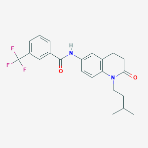 molecular formula C22H23F3N2O2 B2496063 N-(1-异戊基-2-氧代-1,2,3,4-四氢喹啉-6-基)-3-(三氟甲基)苯甲酰胺 CAS No. 954613-70-8