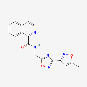 N-((3-(5-methylisoxazol-3-yl)-1,2,4-oxadiazol-5-yl)methyl)isoquinoline-1-carboxamide