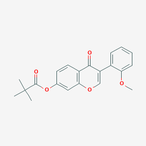 molecular formula C21H20O5 B2496076 3-(2-methoxyphenyl)-4-oxo-4H-chromen-7-yl pivalate CAS No. 303121-59-7