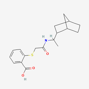 2-({[(1-{Bicyclo[2.2.1]heptan-2-yl}ethyl)carbamoyl]methyl}sulfanyl)benzoic acid