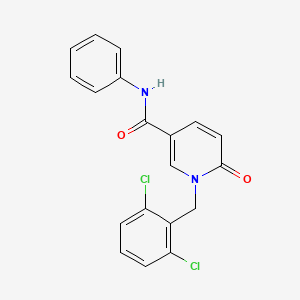 molecular formula C19H14Cl2N2O2 B2496081 1-(2,6-二氯苯甲基)-6-氧代-N-苯基-1,6-二氢-3-吡啶甲酰胺 CAS No. 339008-60-5