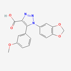 1-(1,3-benzodioxol-5-yl)-5-(3-methoxyphenyl)-1H-1,2,3-triazole-4-carboxylic acid