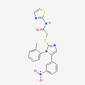 2-((5-(3-nitrophenyl)-1-(o-tolyl)-1H-imidazol-2-yl)thio)-N-(thiazol-2-yl)acetamide