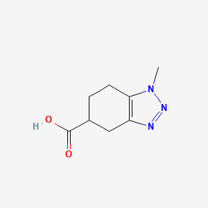 molecular formula C8H11N3O2 B2496087 1-Methyl-4,5,6,7-tetrahydro-1H-1,2,3-benzotriazole-5-carboxylic acid CAS No. 1520850-00-3