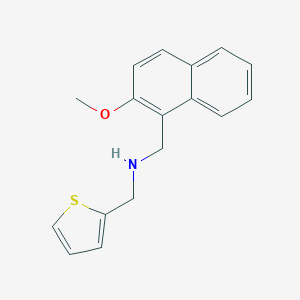 molecular formula C17H17NOS B249609 1-(2-methoxynaphthalen-1-yl)-N-(thiophen-2-ylmethyl)methanamine 