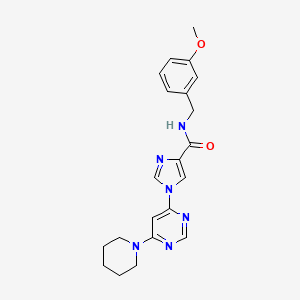 molecular formula C21H24N6O2 B2496092 N~4~-(3-methoxybenzyl)-1-(6-piperidino-4-pyrimidinyl)-1H-imidazole-4-carboxamide CAS No. 1251678-96-2